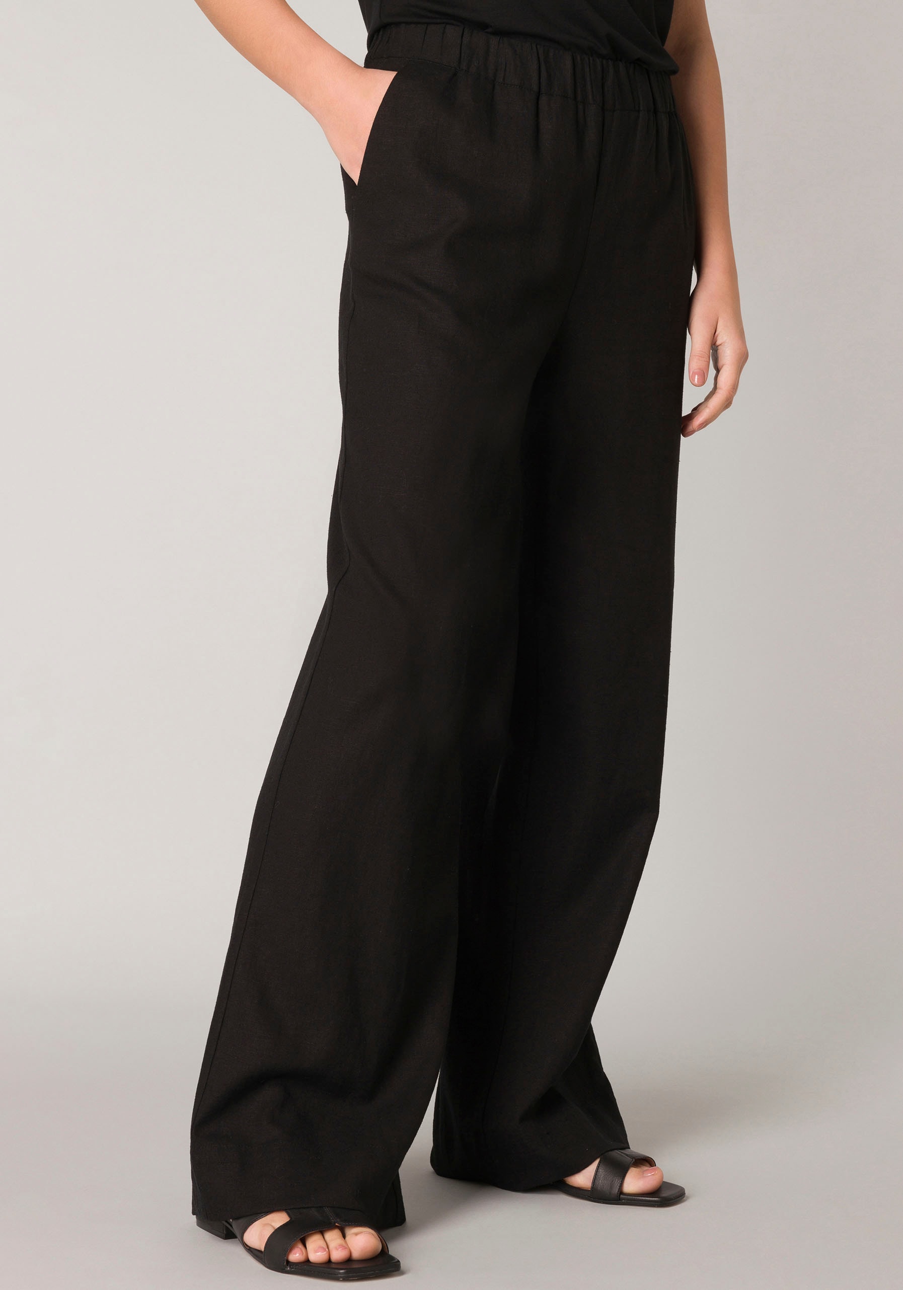 Base Level Leinenhose »Yul«  Sommerhose mit elastischem Bund
