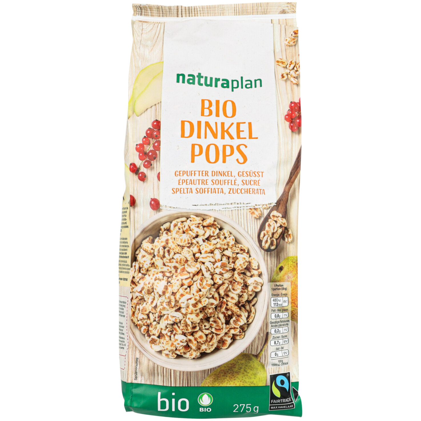 Naturaplan Bio Fairtrade Dinkelpops