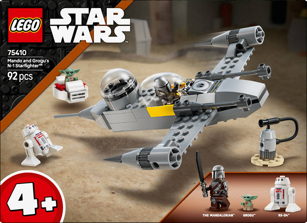 Mando en Grogu’s N-1 Starfighter™ 75410