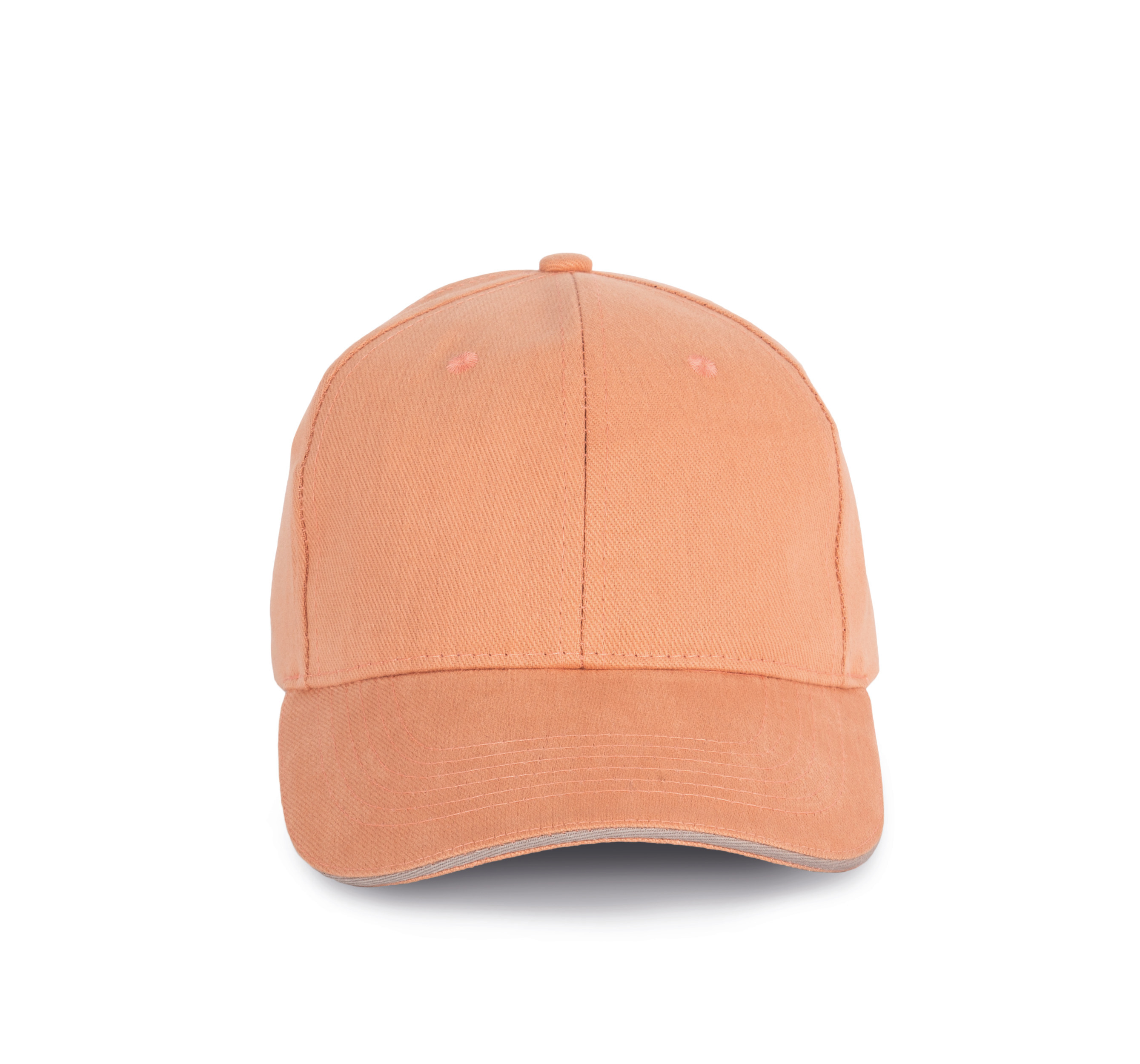 K-up KP198 - Casquette en Coton Bio à Visière Contrastée - 6 Panneaux