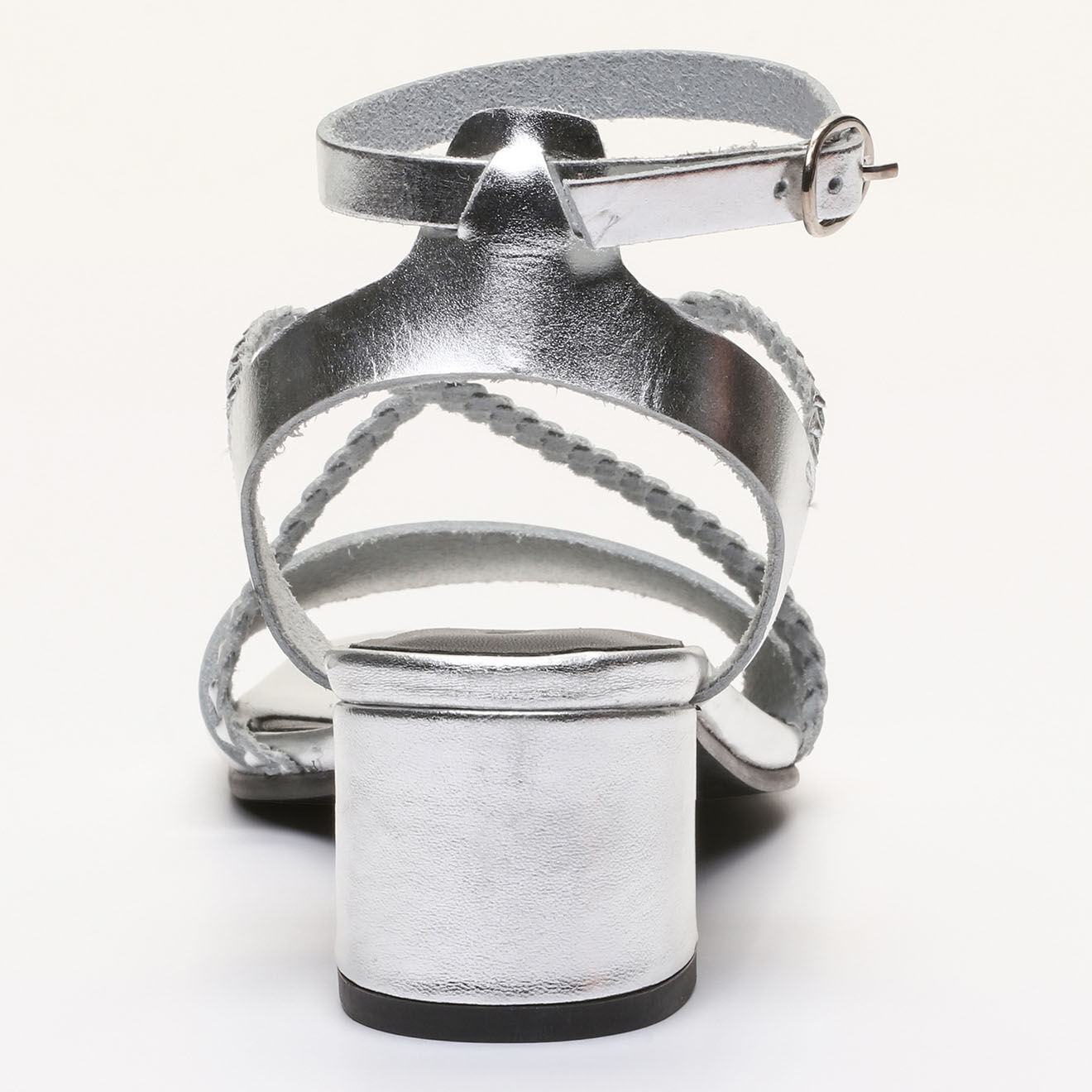 Les Bagatelles Sandales en Cuir Doli argentées - Talon 5 cm