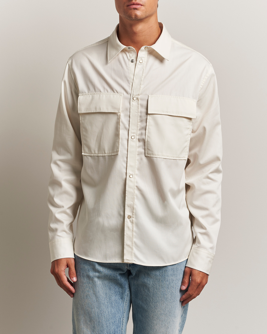 J.Lindeberg Finnigan Tencel Twill Overshirt Cloud White