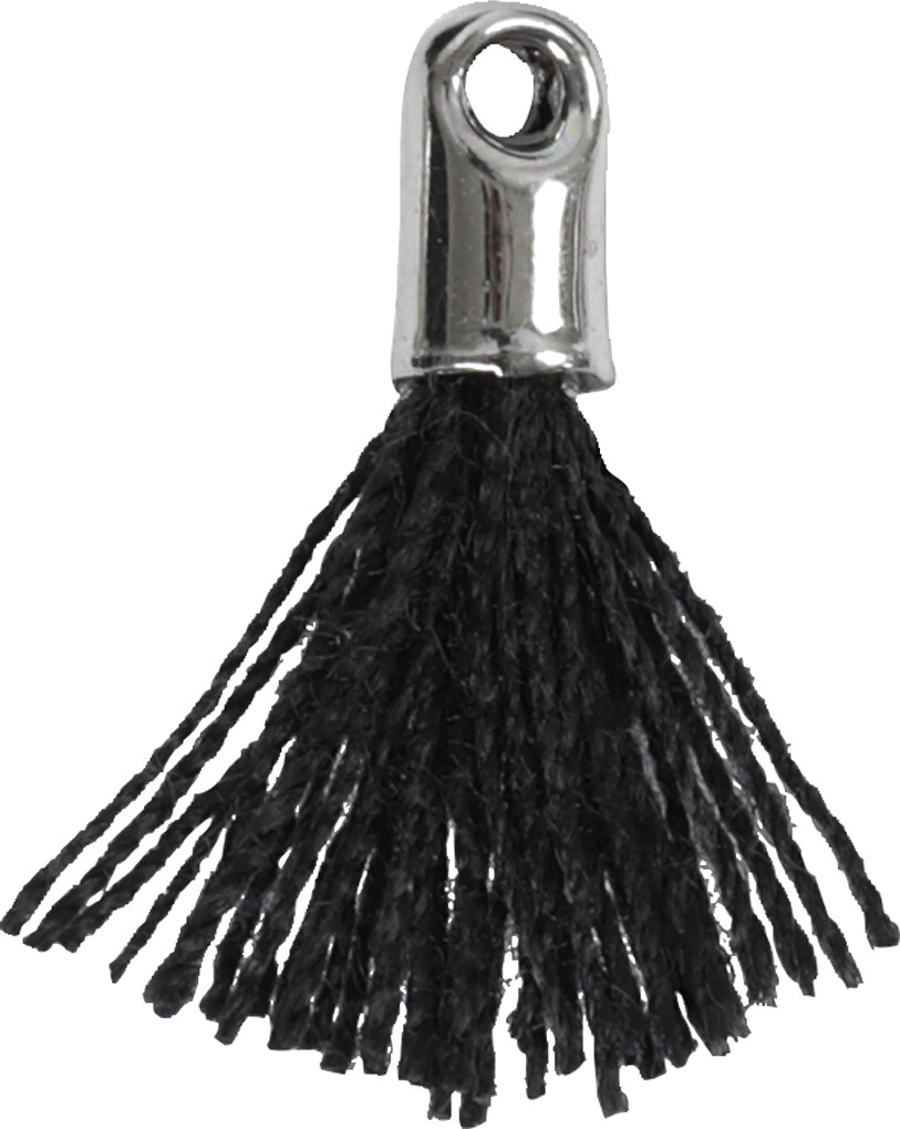 Vedhæng - L 10 MM - Hulstr. 1 MM - Sort - 5 Stk