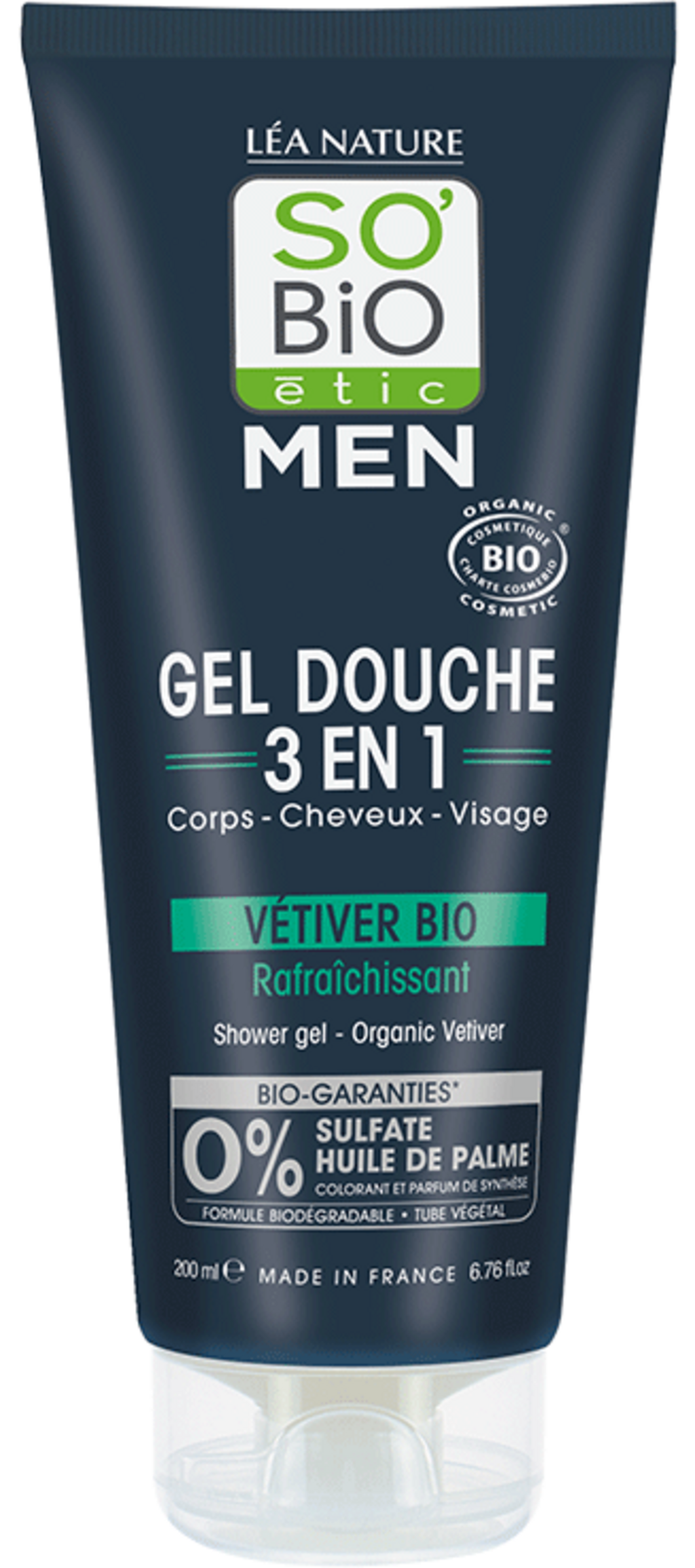 LÉA NATURE SO BiO étic  MEN 3in1 Duschgel Vetiver, 200 ml
