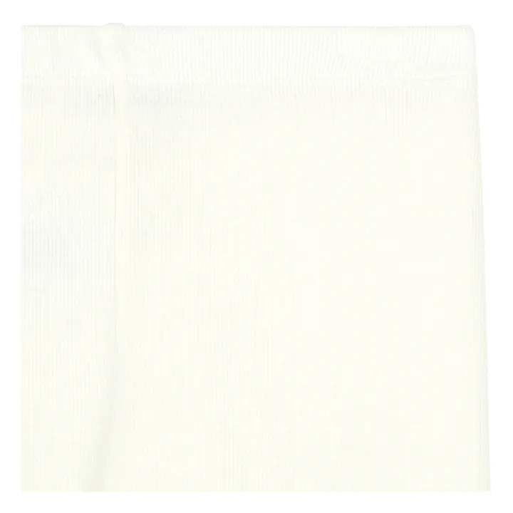 SMALLABLE BASICS Legging Côtelé Coton Bio | Blanc cassé