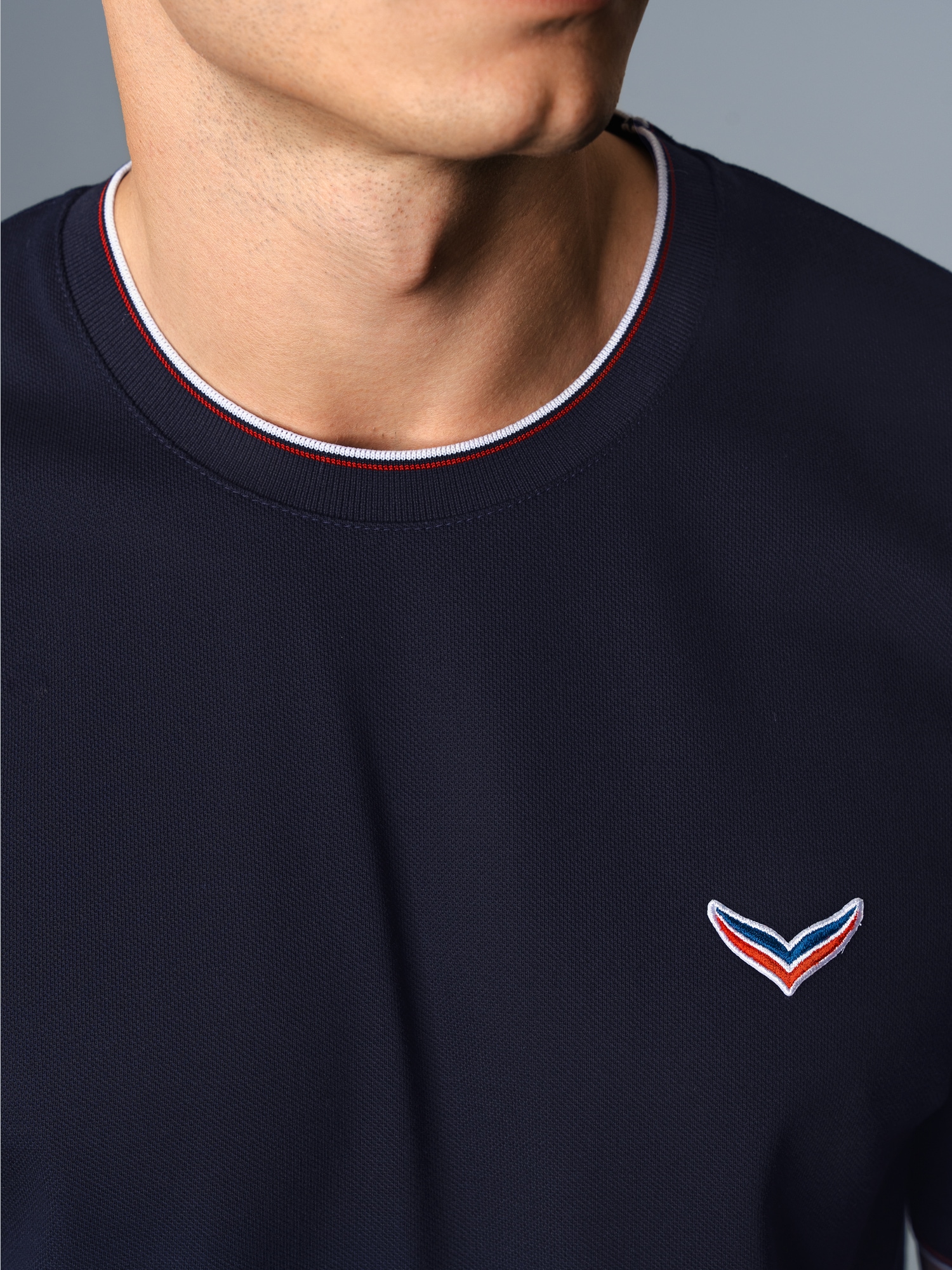 T-Shirt in Piqué-Qualität Navy