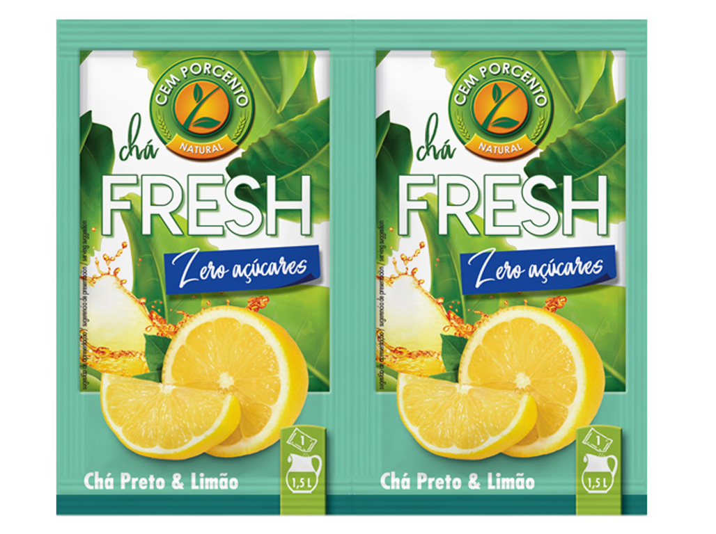 CHÁ CEM PORCENTO FRESH LIMÃO SOLÚVEL 2X9G