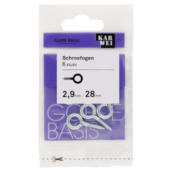 KARWEI Schroefogen verzinkt 2,9mm - 28mm 6st.