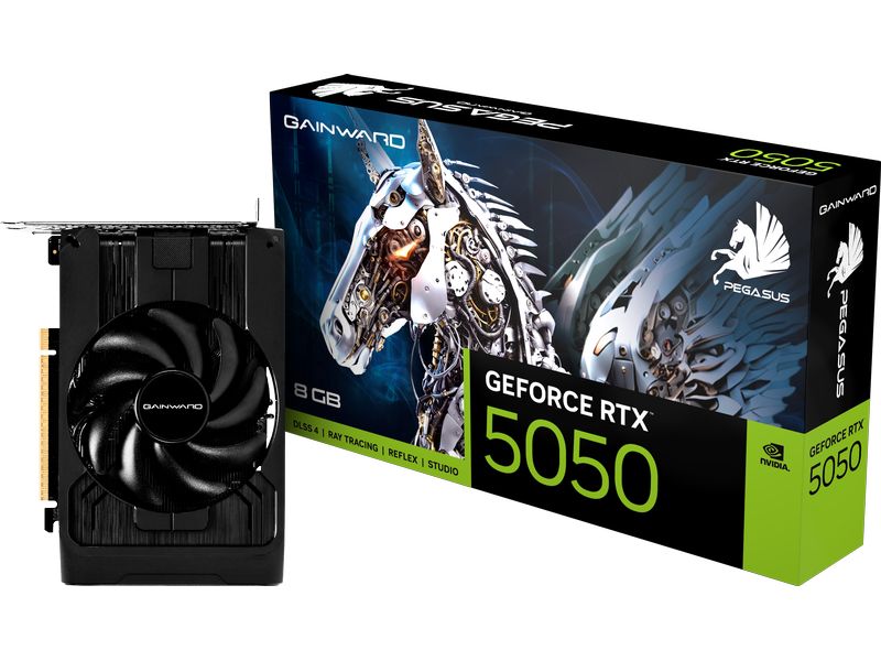 Gainward Grafikkarte RTX5050 Pegasus 8 GB GDDR6 Effiziente Mid-Range-Grafikkarte mit 8 GB GDDR6 für flüssiges Full-HD-Gaming