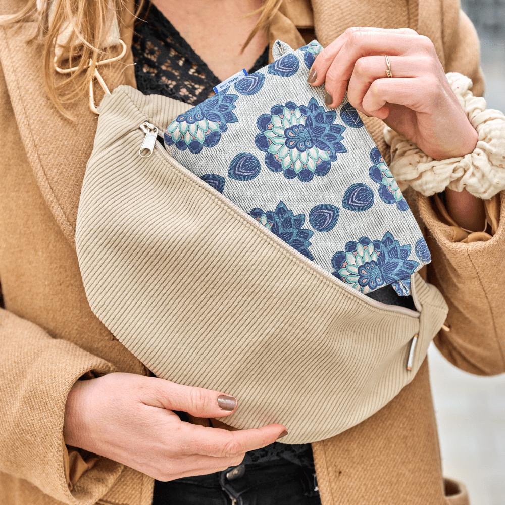 Pochette Tissu Lotus Vert