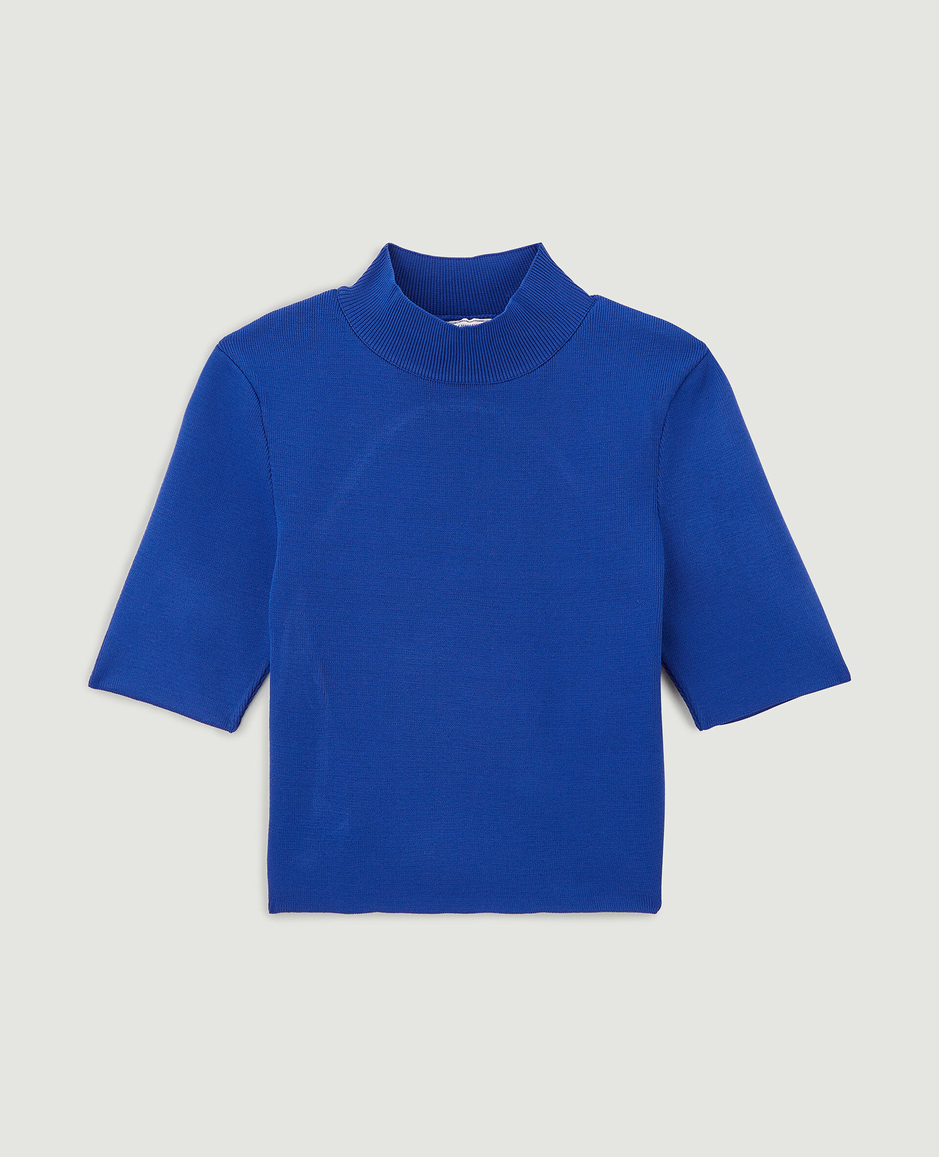 Top dos-nu en maille - Bleu électrique