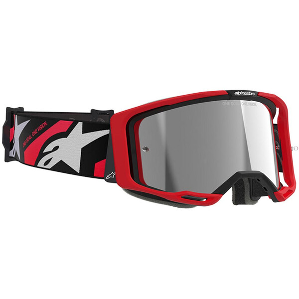 Alpinestars - Masque Vision 8 Luar Mirror Noir / Blanc / Rouge / Argent