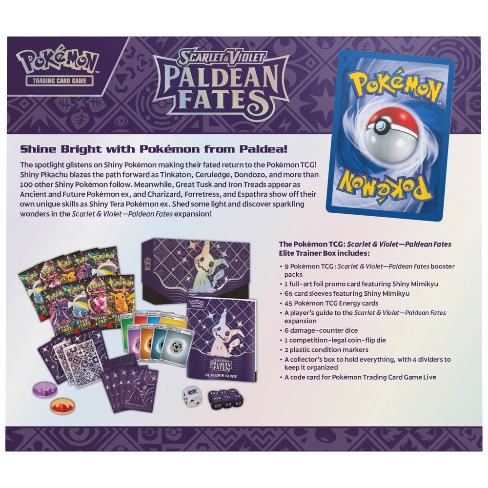Pokémon-Sammelkartenspiel: Scarlet & Violet Paldean Fates Elite-Trainerbox
