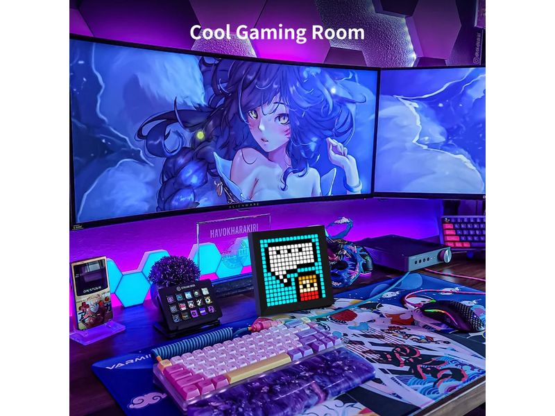 Divoom Pixoo 16 x 16 Pixel Art LED Display Programmierbarer Pixel Art LED-Bildschirm