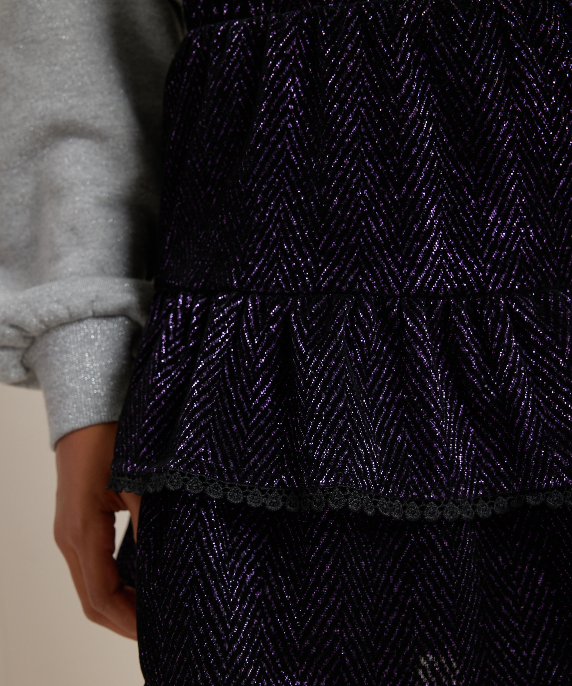 jacquard rok met glitters