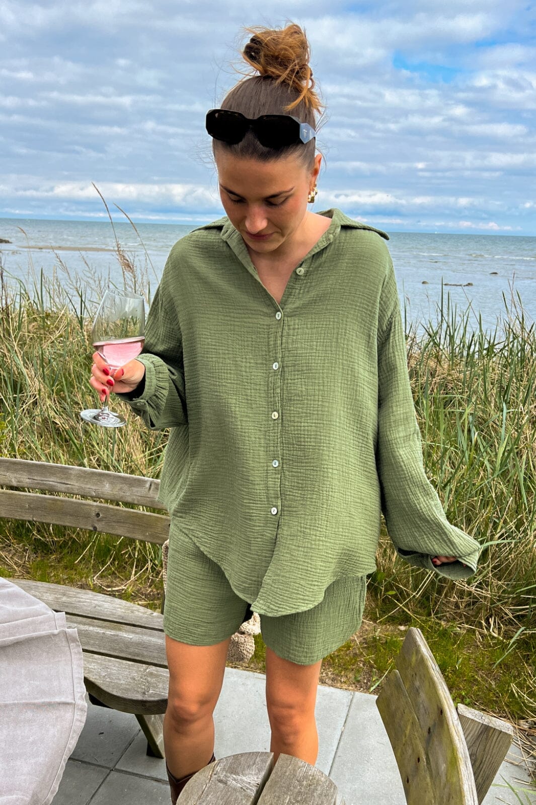 Noella Suri Shorts 984 leaf green