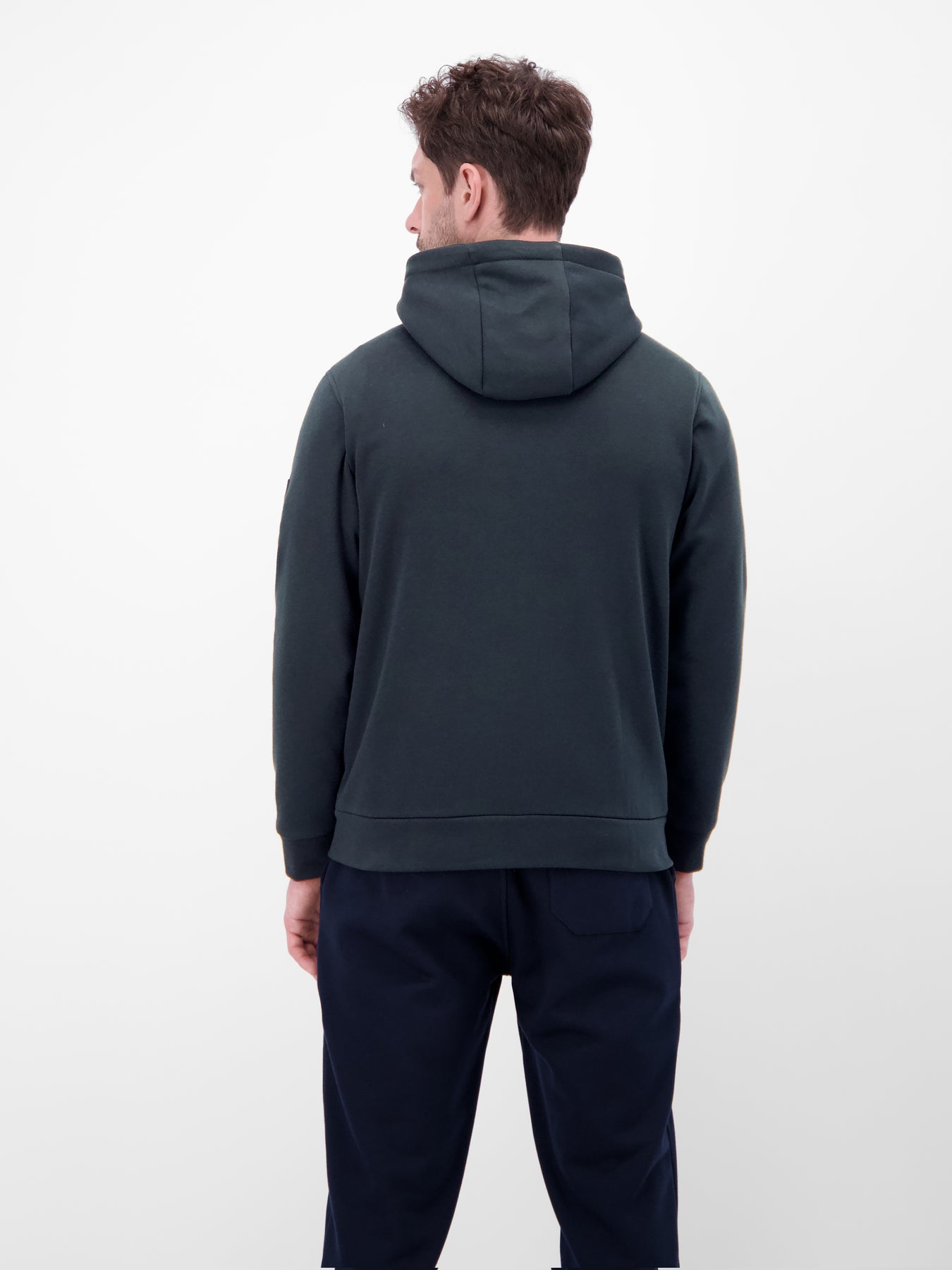 Sweatjacke im Hoodie-Look aus Mischgewebe