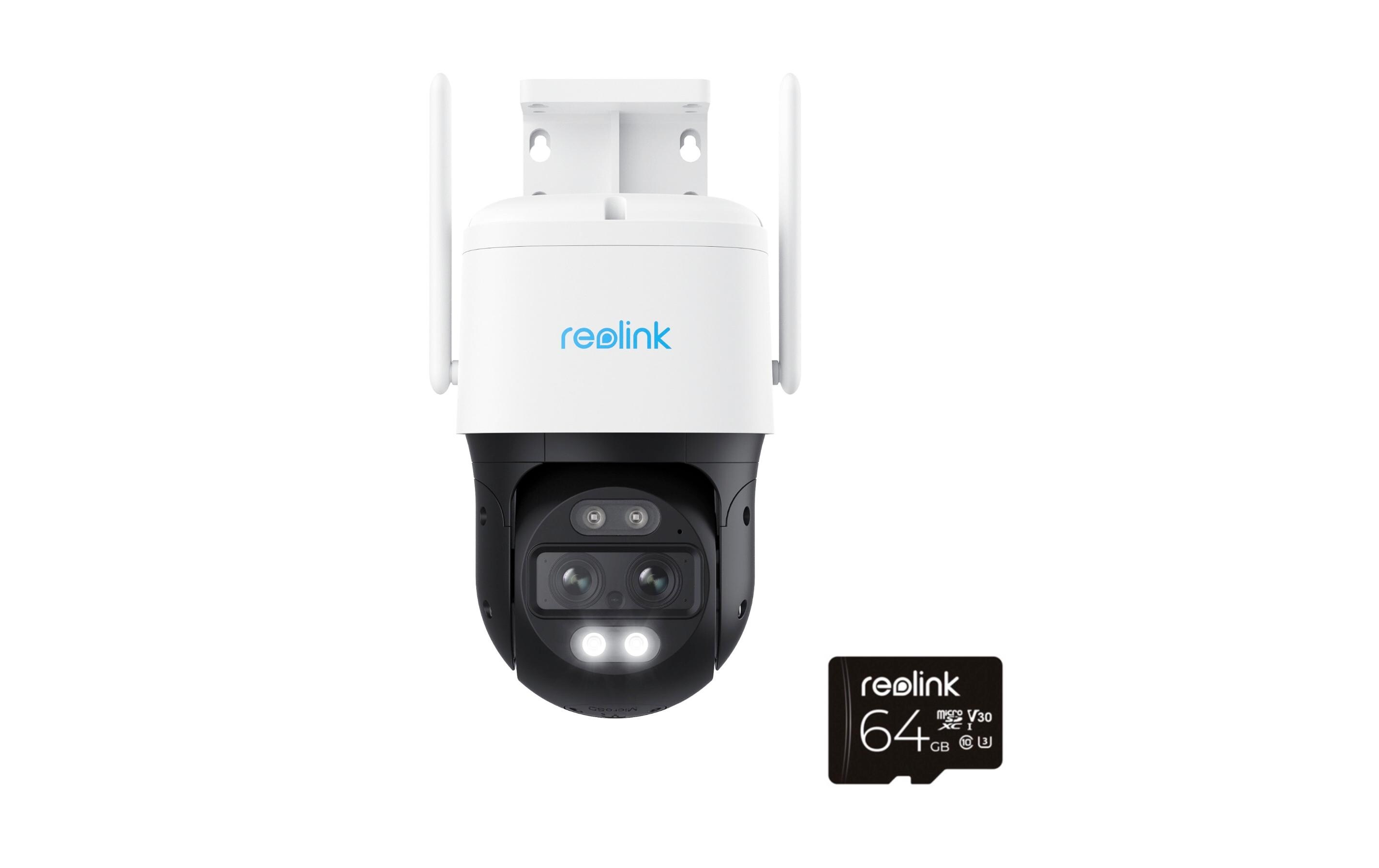 Netzwerkkamera Trackmix W760 4K PTZ + 64 GB<br>Wetterfeste 4K WLAN Dual-Kamera mit 64 GB SD