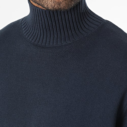 Pull Col Cheminée Villeray Bleu Marine
