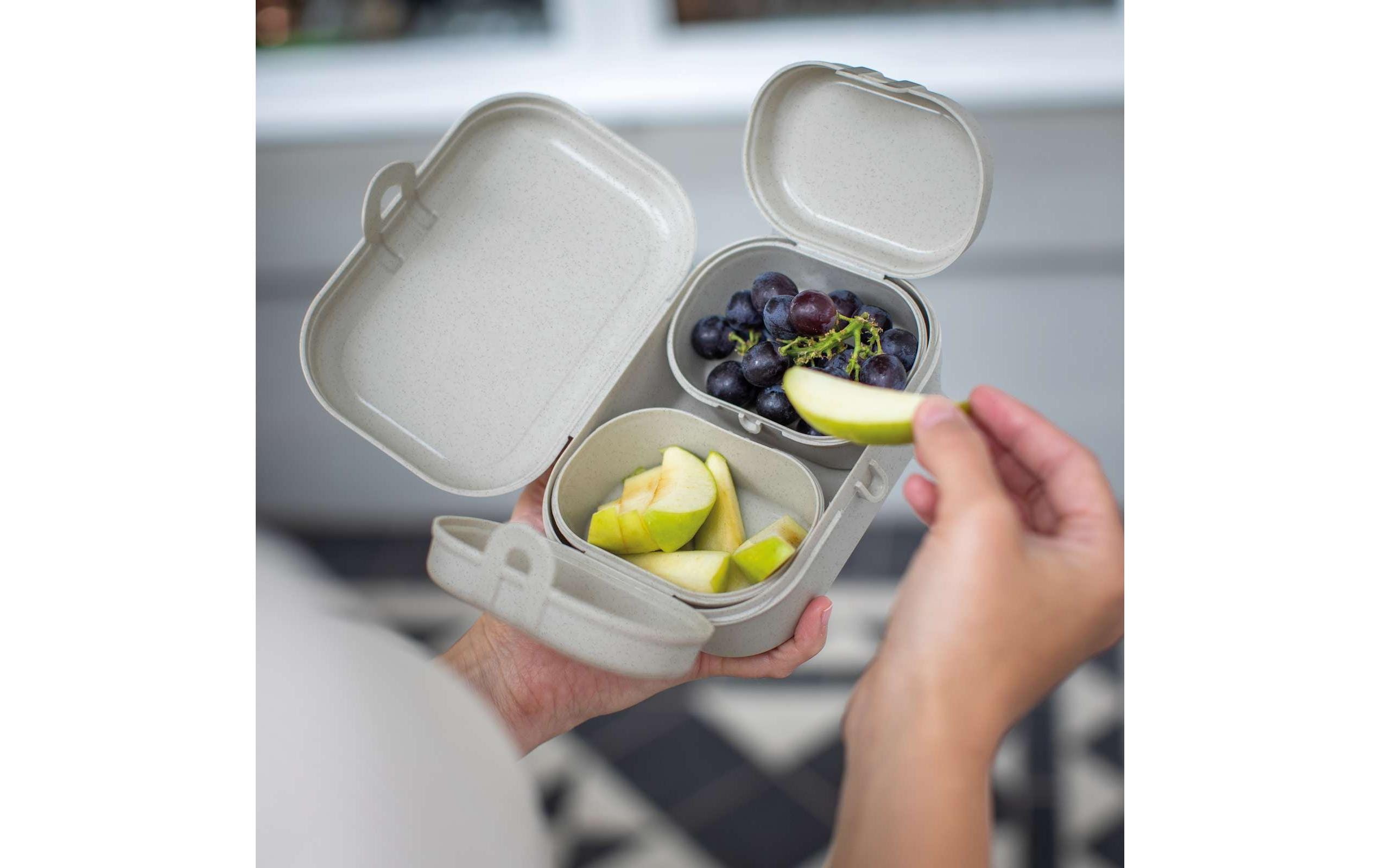 Lunchbox Pascal Ready Mini Grau/GelbGraue Frühstücksdosen