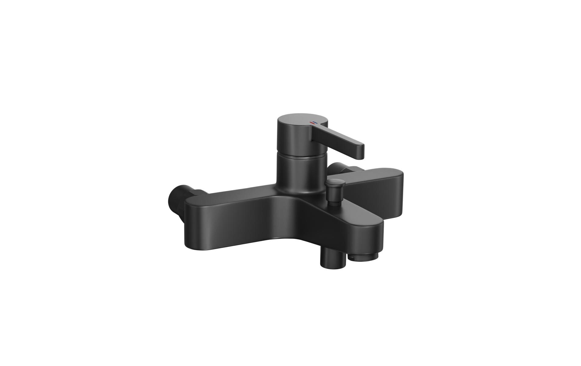 Badewannenarmatur BEVO ohne Brause, Schlauch - Mattschwarz<br>Hebelmischer – Wanne