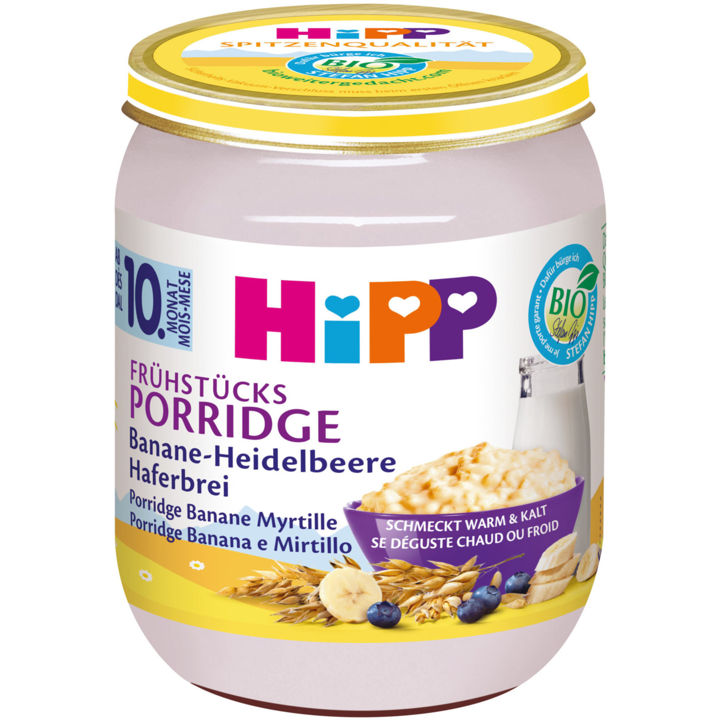 Hipp Porridge Banane-Blaubeer & Haferbrei 10+ Monate