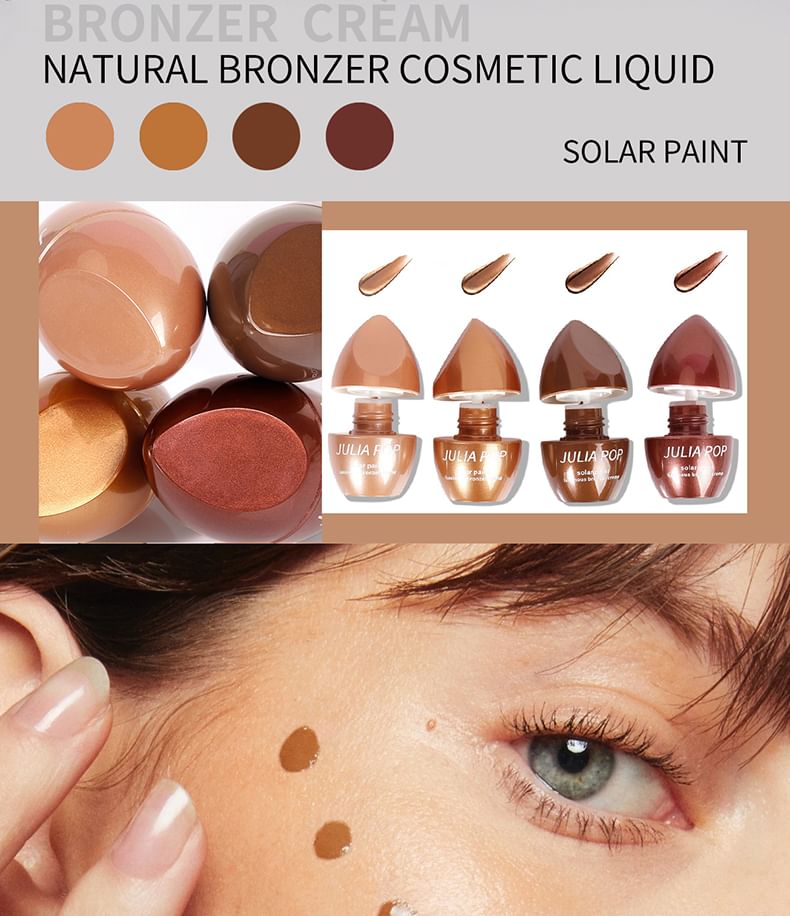 JULIA POP - Natuurlijke bronzer vloeibare contour - 4 kleuren