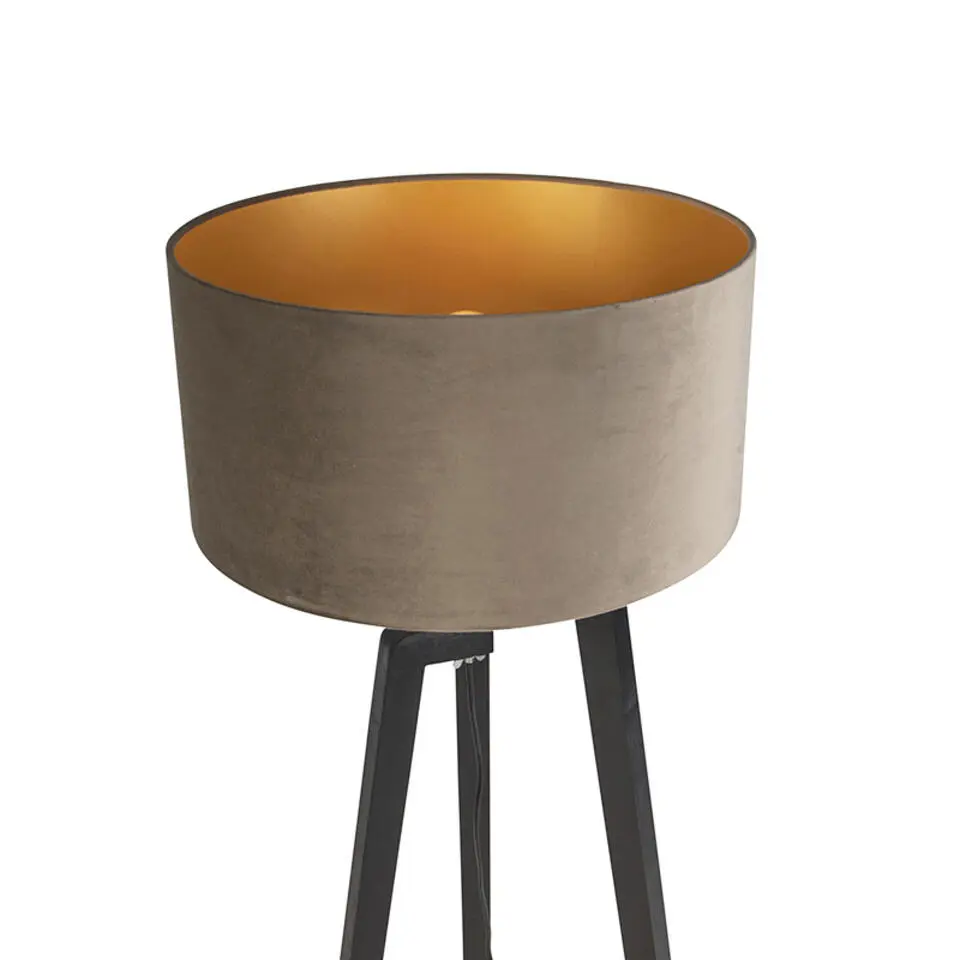 Qazqa vloerlampen puros taupe e27