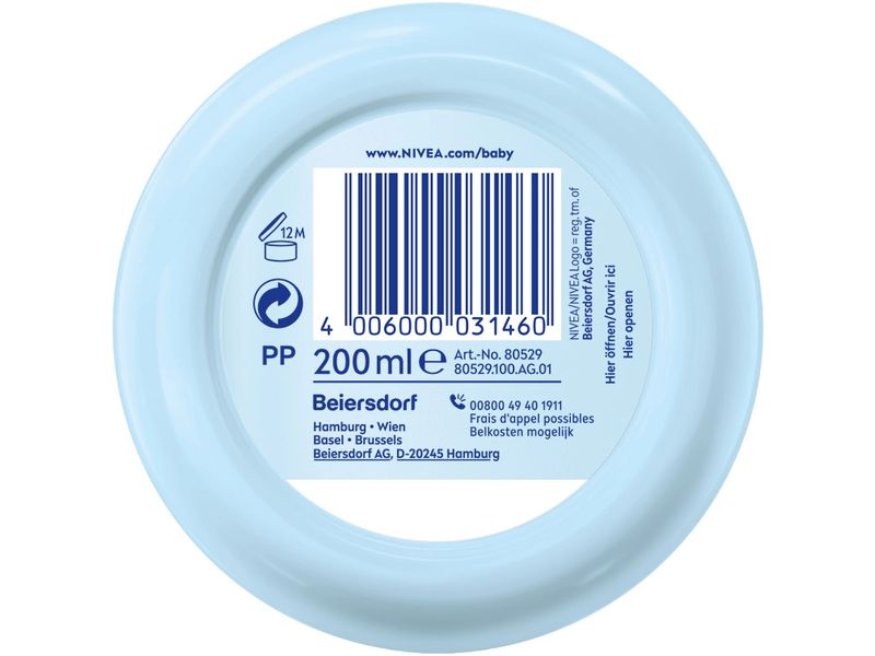 NIVEA BABY Soft Creme Gesicht & Körper 200 ml Sanfte Creme für natürlich gepflegte Haut