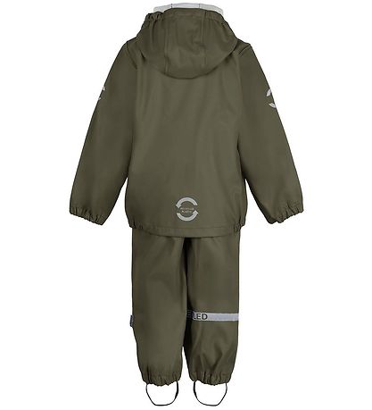 Mikk-Line Regnt?j m. Seler - PU - Recycled - Dusty Olive