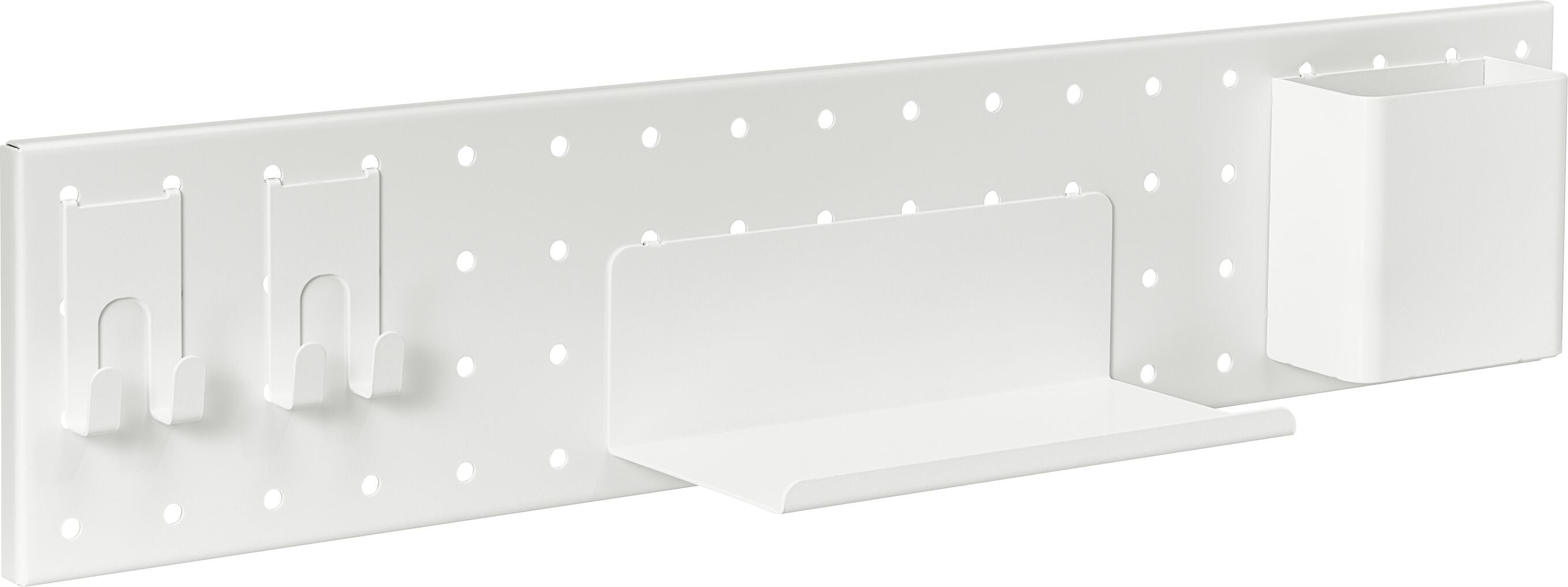 BELLO Lochplatte - Weiss / B: 57.2 cm x T: 1.2 cm x H: 12.7 cm