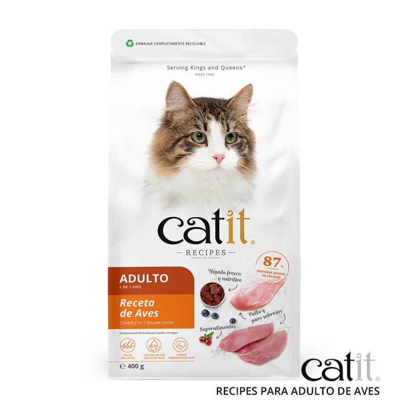 Catit Recipes Ração para Gatos Adultos - Receita de Pássaros, 2 kg