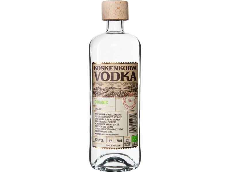 Koskenkorva Organic Vodka 0.7 l Biologisch zertifizierte Getreide-Spirituose aus Finnland