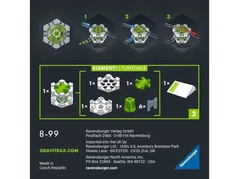 Ravensburger GraviTrax PRO Element Turntable, Legetøj marmorkuglebane, 8 År