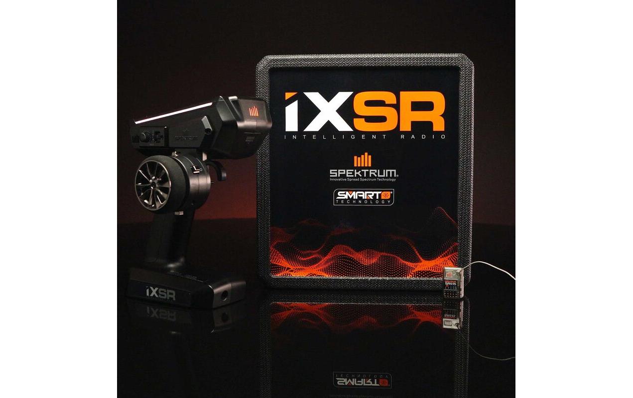 Fernsteuerung iXSR DSMR 2.4 GHz 6-Kanal inkl. SR515<br>6-Kanal DSMR Sender für RC-Fahrzeuge inklusive Empfänger