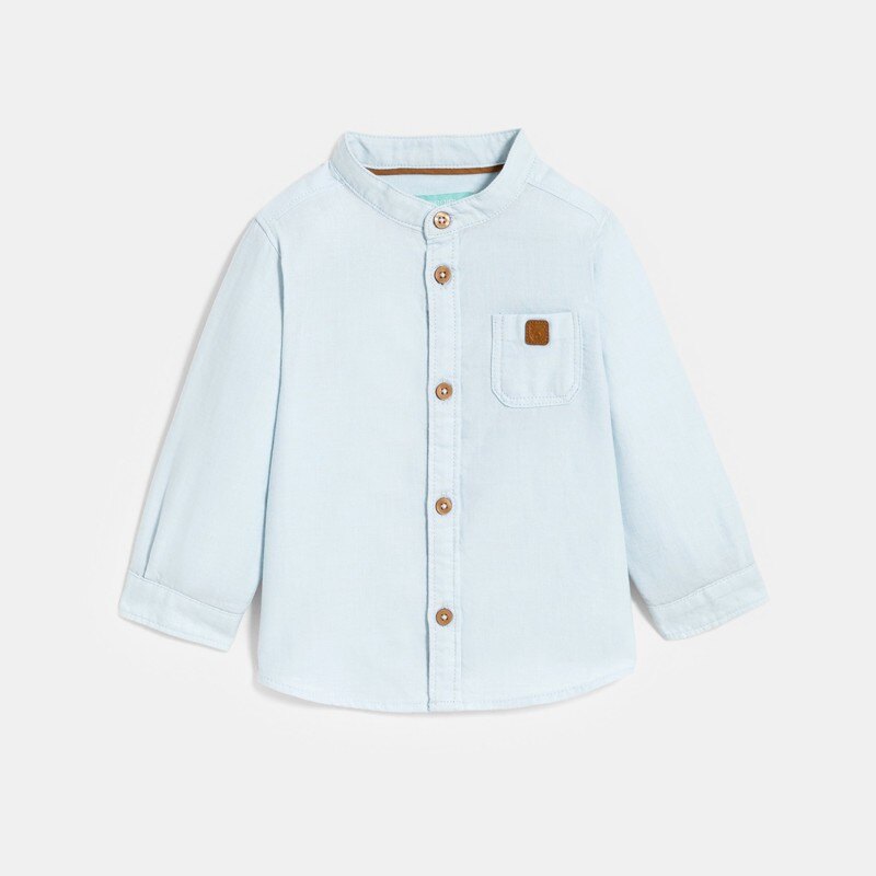 Chemise oxford bleu clair bébé garçon Bleu