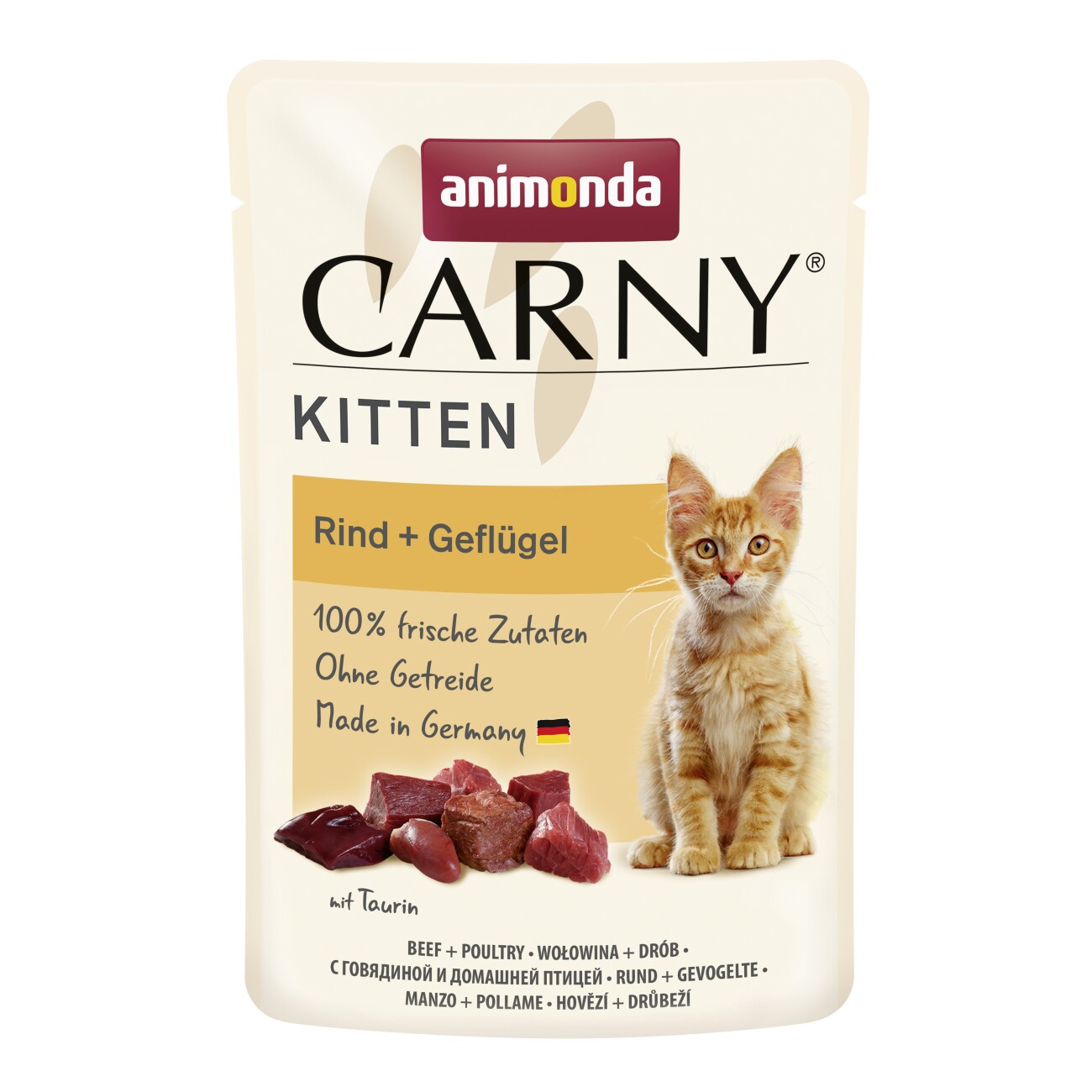 animonda Carny Nassfutter Katze Kitten Geflügel und Rind 12x85 g