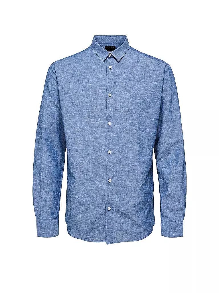 SELECTED Hemd Regular Fit SLHSLIMNEW blau