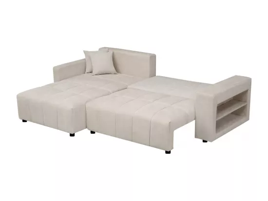 Canapé d'angle convertible tissu chenille 3 places - 