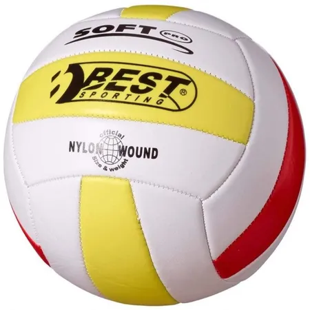 BEST Sporting Volleyball Größe 5, weiß / gelb / rot