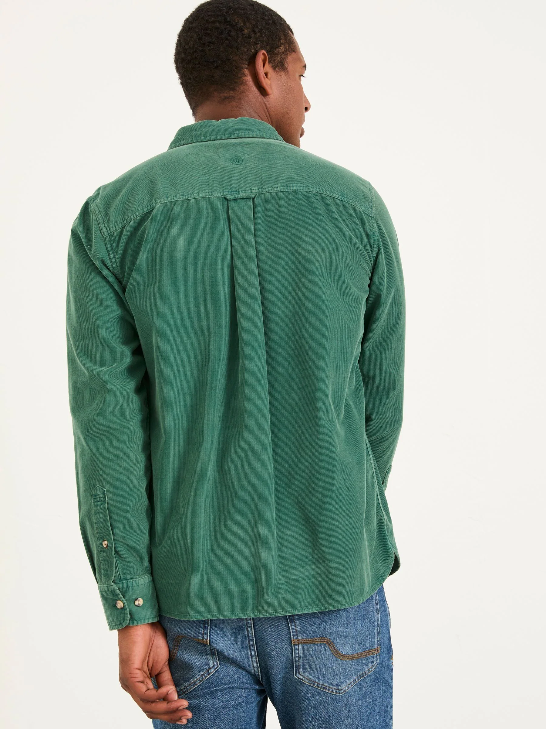 Smaragdgroen - FatFace corduroy overhemd met lange mouwen