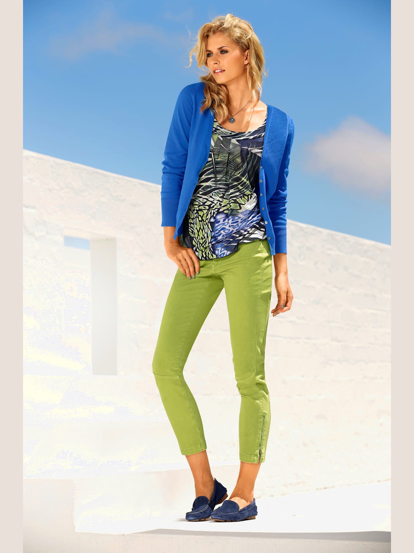 Pantalon effet ventre plat coupe skinny