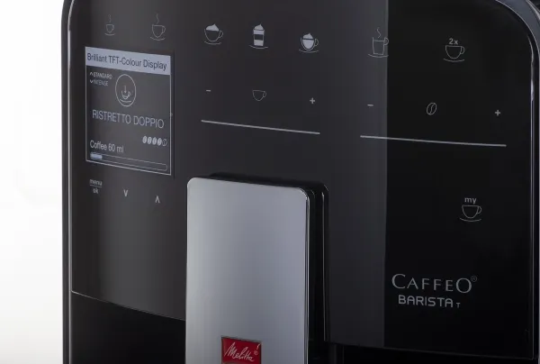 Melitta CAFFEO Barista T Smart F83/0-102 - Automatisk kaffemaskine med mælkeskummer - 15 bar - sort