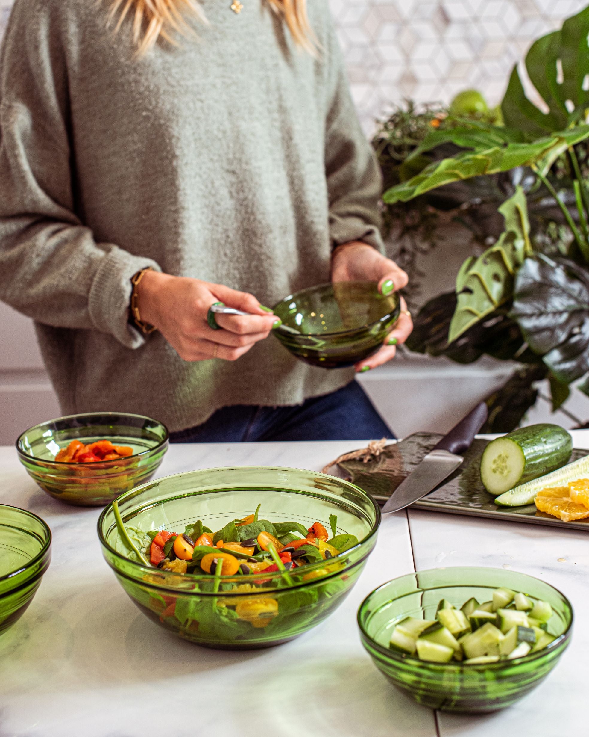 Saladier en verre Empilable Le Gigogne®