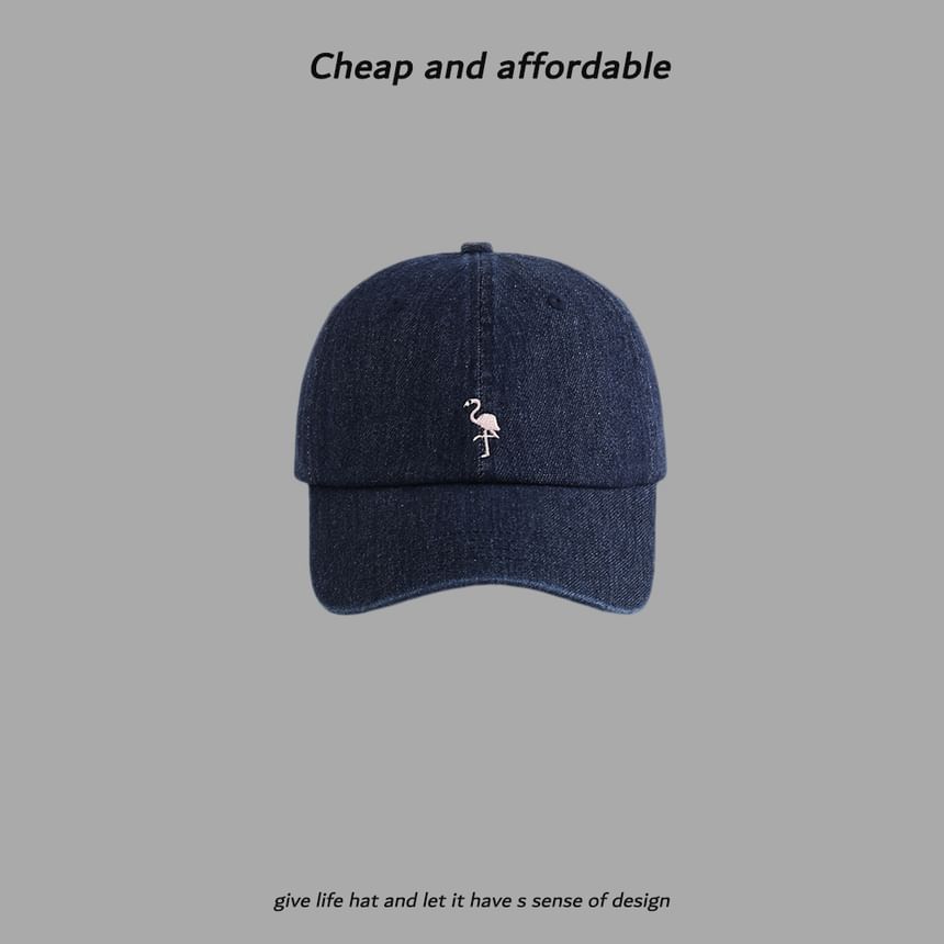 Alpha Kiss - Baseballpet met flamingo-borduursel