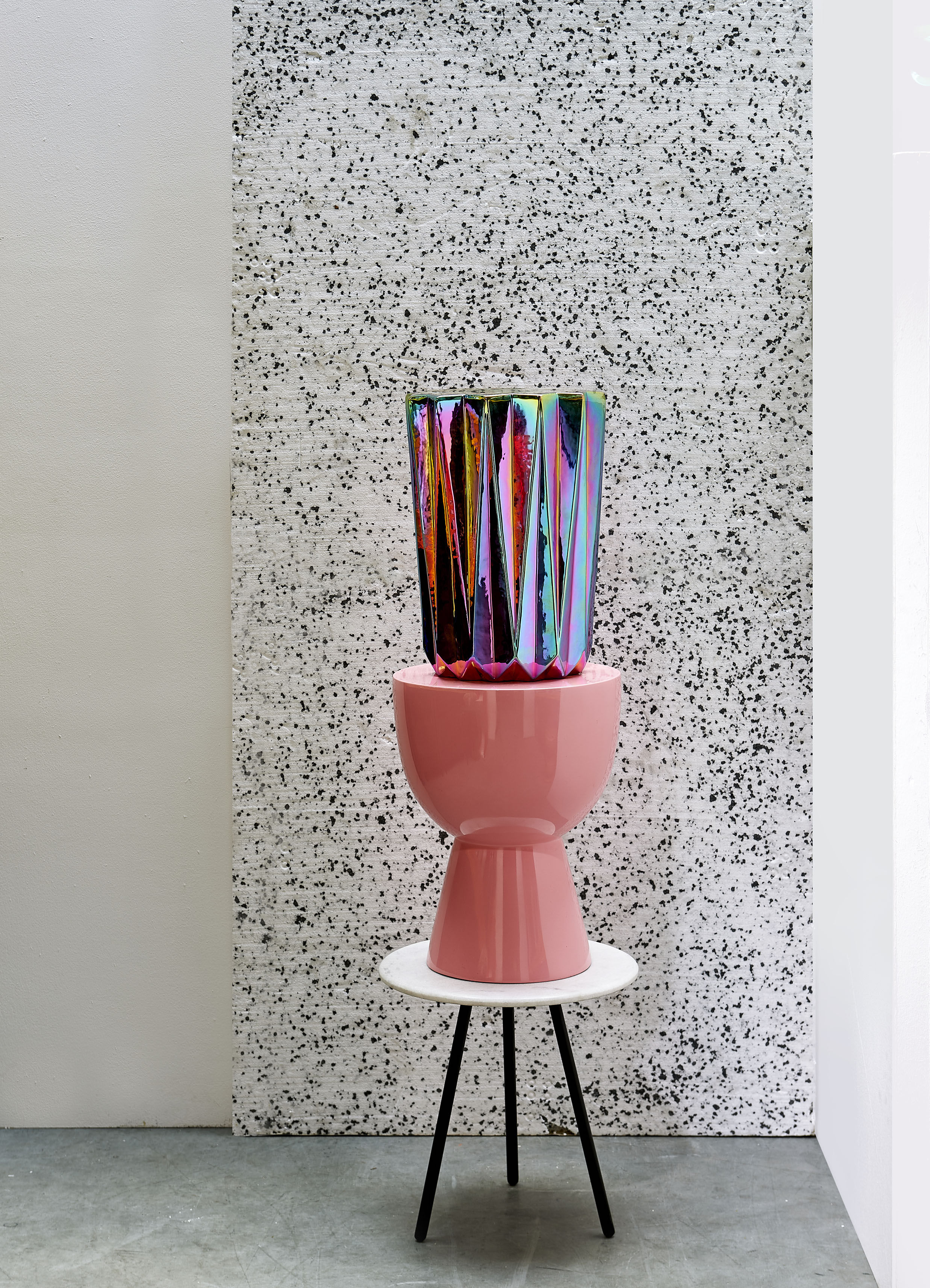 OILY FOLDS - Tabouret céramique | Multicolore