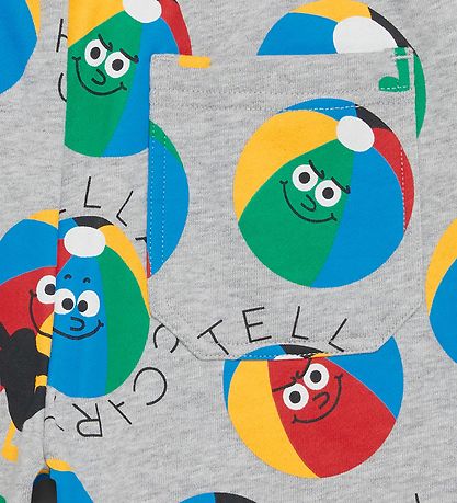 Stella McCartney Kids Sweatshorts - Gråmeleret m. Bådebolde