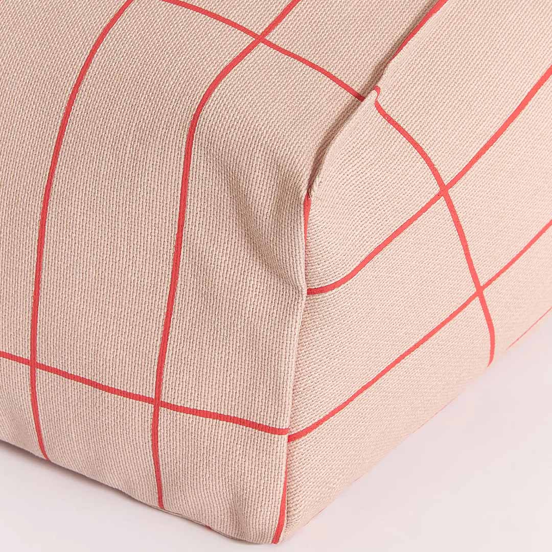 Nobodinoz zitzak vibes - pink red grid
