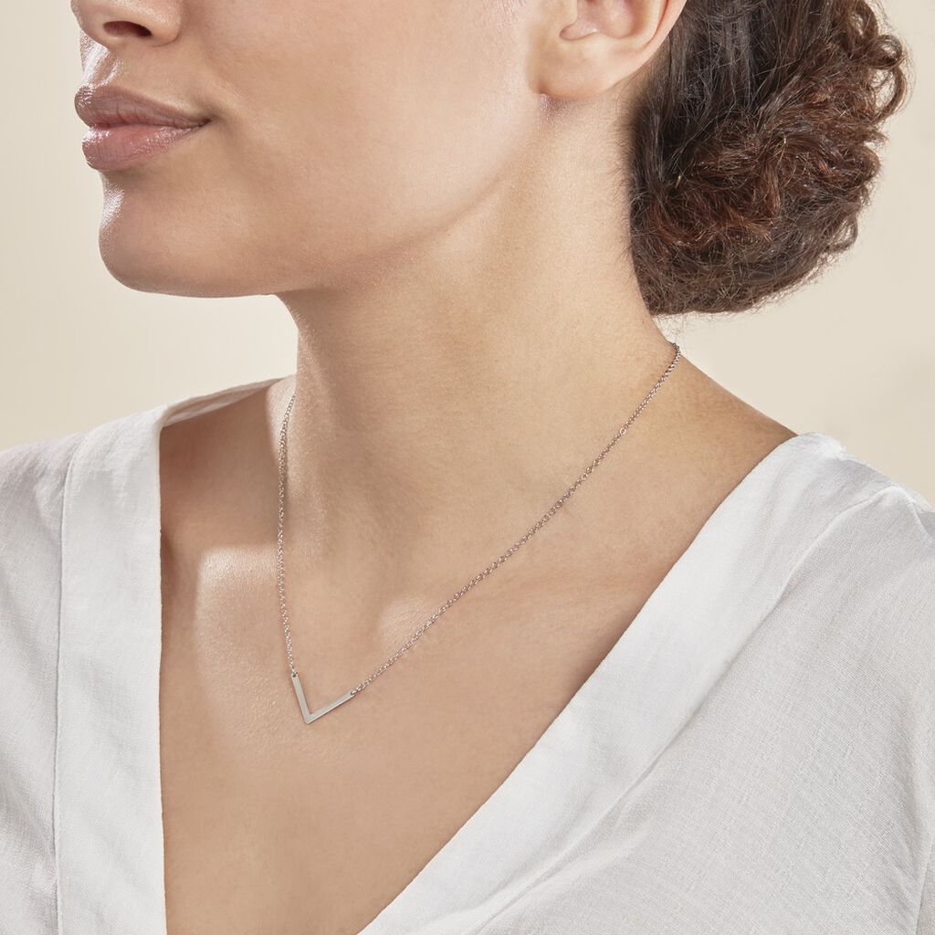 Collier Argent Blanc  Lakia