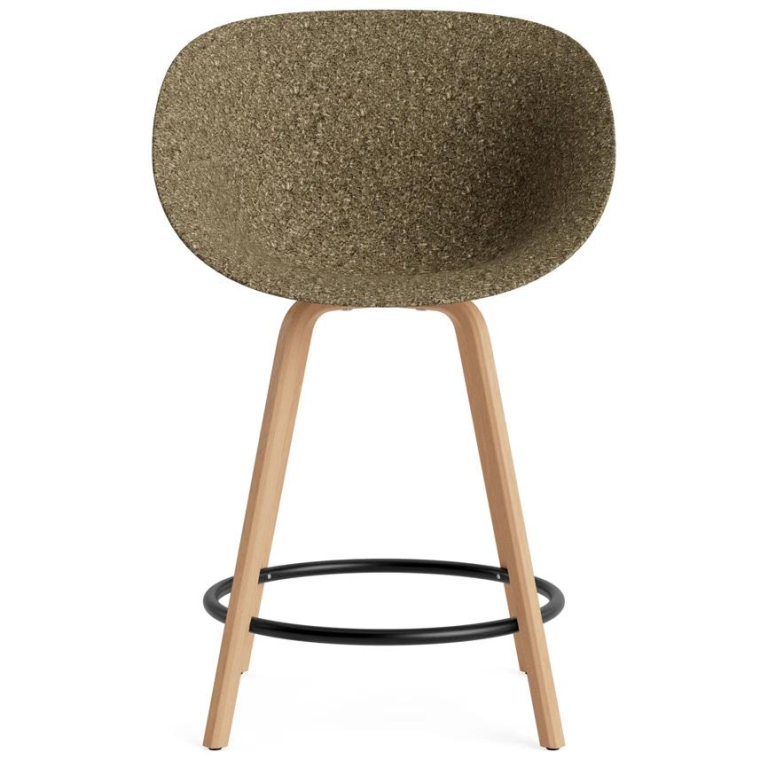 Normann Copenhagen Mat Armchair barkruk 65 cm beuken Cream/Hemp